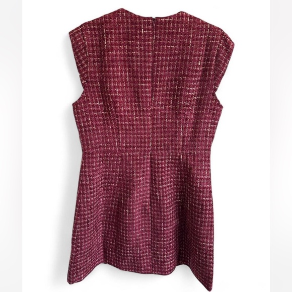 Commense Metal Button Tweed Sleeveless
Mini Dress - Picture 3 of 7